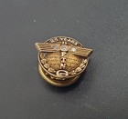 10k Solid Gold Boeing 25 Year Employee Service Pin W  Diamonds Totem Screwback