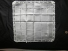 Lovely  Vintage White Lace Edged Swiss Wedding Hanky   K