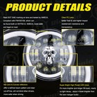 7  Round Rgb Led Headlight H4-h13 Hi lo Bulb Fit Chevy C10 C20 C30 G10 G20 K10