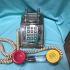 Vintage Cortelco Transparent Itt Retro Corded Push Button Desk Phone