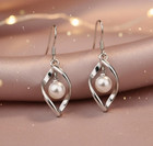 Freshwater Pearl Earrings 925 Silver Plate Women s Boho Dangle Earrings Us