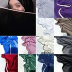 Women Chiffon Hijabs Scarves Rhinestones Decors Muslim Headscarf Shawls Headwrap