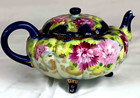 Antique Royal Kinran Nippon Teapot Hand Painted Floral Gold Gilt Tripod Footed