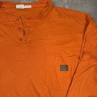 Rasco Fr Long Sleeve Shirt Mens 2xl Flame Resistant Orange Vintage Henley Work