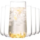 Water Glasses Set Of 6  17 5oz Large Drinking Glasses  Clear Crystal 