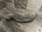 Vintage Inuit Eskimo Soapstone Art Carving Seal Figurine  read 