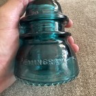 Glass Insulator Hemingray No 42 Aqua Blue green Made In Usa Antique Hemingway