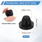25pcs Snug Plugs  Rubber Hole Plugs Fit 8mm  0 31 Inch  Hole Dia  Black