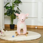 Qaba Kids Plush Ride-on Rocking Horse Deer-shaped Plush Toy Rocker W reali