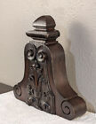 French Antique Renaissance Revival Oak Wood Crest Pediment