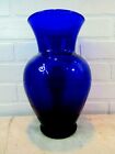 Vintage Cobalt Blue Vase 11  Lovely And Large 