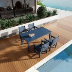 Polywood Patio Dining Set  Outdoor Dining Table And Chairs Set  W umbrella Hole