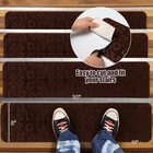 15pcs Non-slip Carpet Stair Treads 30  X 8  Mats Indoor For Wooden Steps Brown