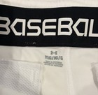 Under Armour Boys Piped  Youth Large  White black Baseball Pants