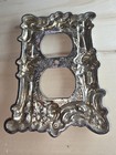 American Tack   Hardware Metal Outlet Cover Ornate Roses 60s 5    X 3-1 4    Vintage