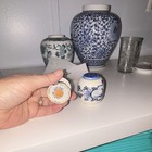 Delfts Blauw Blue White Windmill Ceramic Salt   Pepper Shakers Decorative Dutch