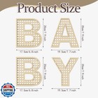 Baby Letters For Baby Shower Wooden Rattan Letters 8 Inch 4pcs For Nursery Wa
