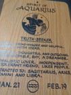 Retro Zodiac Wood Wall Hanging The Spirit Of Aquarius Sign Mcm Astrology Decor