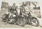 Vintage Snapshot Photo Gay Interest 2 Handsome Men Motorcycles Harley Davidson