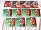 Vintage 1967 Coca Cola Calendar   Advertising Christmas Card   11 Santa Coaster