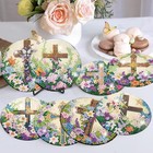 8 Pcs Diamond Art Coasters Kits For Adults - Christ Cross Diamond Painting Coast
