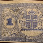 Iceland 1 Krona Banknote 1941 Blue  krona   island  Circulated Banknotes