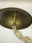 Vintage 6  Brass Bracket Style Boat Bell Nautical Ship Bell With Patina   Rope