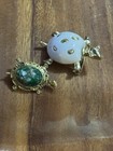 Adorable Pair Of Vintage Turtle Pins