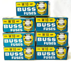 Lot Of 7 Packs Of 5 Vintage Bussmann Type W 10 Amp 125v Fuses Edison Base W10