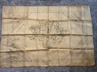 Vtg Rug Hooking Pattern Primitive Floral Finished Rug Will Be 29   x 46    On Burlap