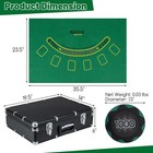 600-piece Poker Chip Set 14 Gram Claytec Chips W carrying Case  6 Decks Of Cards