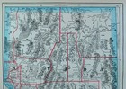Vintage 1893 Nevada Map 10 x13    Old Antique Original Carson City Reno Nv