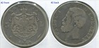 Romania 1880  5 Lei Silver Coin Km 12 Carol I  engraver Name Near Rim   C222