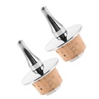 2 Pcs Bottle Pourer Oil Spout Wine With Liquor Bottles Cork