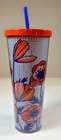 New Unused Starbucks 2017 Venti Poppy Floral Flower Cold Cup Tumbler 24oz