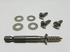 4 Domestic Theft Deterrent Auto Security License Plate Screws Stainless Steel