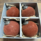 Pottery Barn Felt Bordeaux Christmas Tree Ornaments  Large   Set Of 4