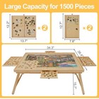 Puzzle Table 1500 Pieces Wooden Puzzle Board With Legs  34 3   x 26 5    Jigsaw Boar