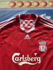 Adidas Liverpool 2008 09 Home Jersey Gerrard  8 Lfc Mens Lrg Epl Badges Barclays