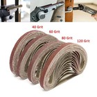 40pcs 1 2 X 18  Sanding Belts Air File Belt Sander Sandpaper 40 60 80 120 Grit