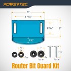 Powertec Router Bit Guard Kit W mounting Hardware  71538 