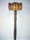 Vintage Maple Wood Turned Gavel 10 25 Inches Overall Length