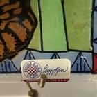 Peggy Karr Glass Handmade Fused Art Glass Square Collector Plate Cats Basket