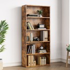 Wood 5 6-shelf Bookcase Storage Organizer Shelving Bookshelf Storage Cabinet