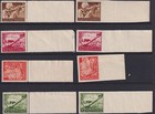 Stamp Germany India Selection 1943 Wwii Azad Hind Legion Set Margin Tabs Mng