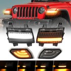 Smoked Led Sequential Turn Signal Fender Lights For Jeep Wrangler Jl 2018-2023