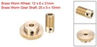 Worm Gear Set 5mm Wheel Shaft Brass 0 5m 60 1 Reduction Rate Drive Gear Box