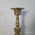 Vintage Large Brass Folding Floor Candlestick Altar Candle Holder 29 25  Tall