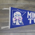 Vintage Original 1960s Minnesota Twins Mlb Baseball 30x12 Full Size Pennant Flag