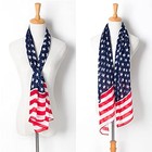 Patriotic Uv Sun Protection Scarf For Women Men Medium Red white blue